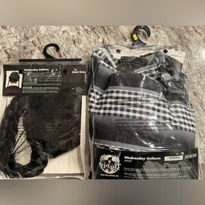 Wednesday Spirit Black and White Long Sleeve Dress helloween